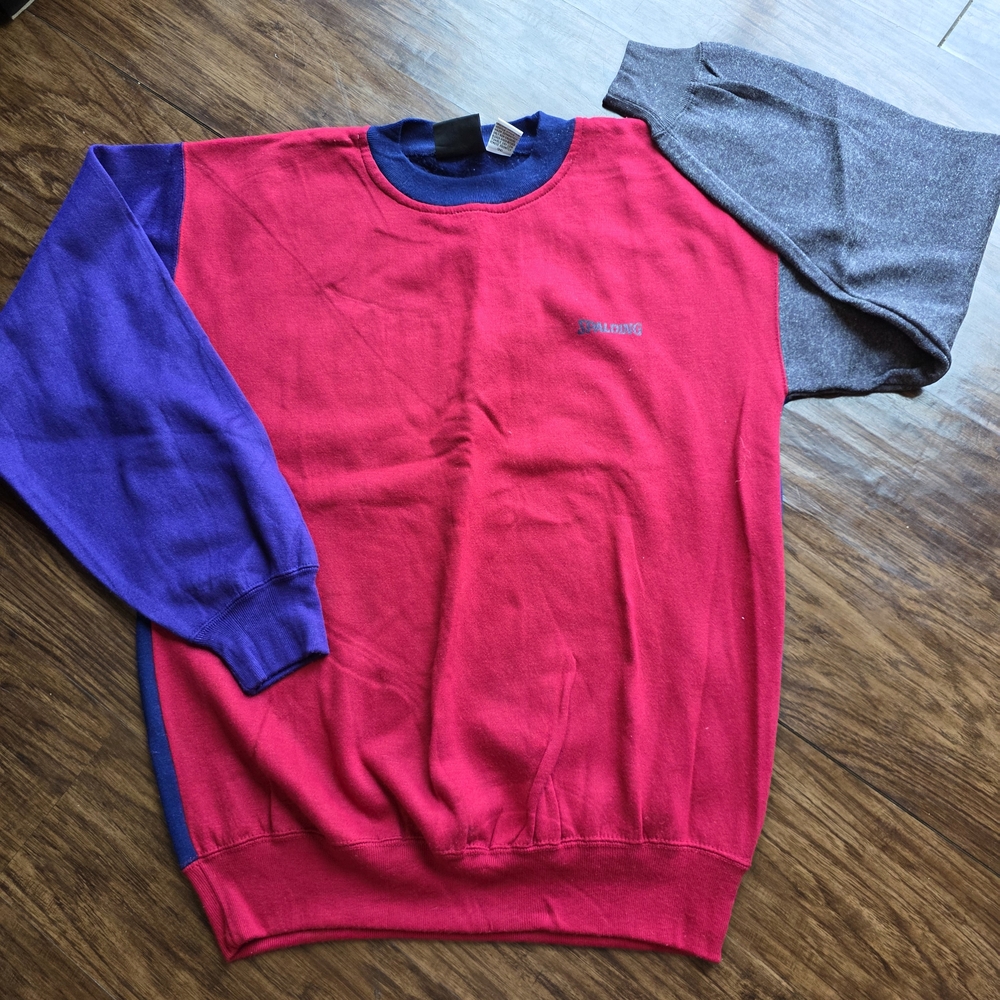 Vintage 90s Spalding Colorblock‎ Sweatshirt Mens Medium